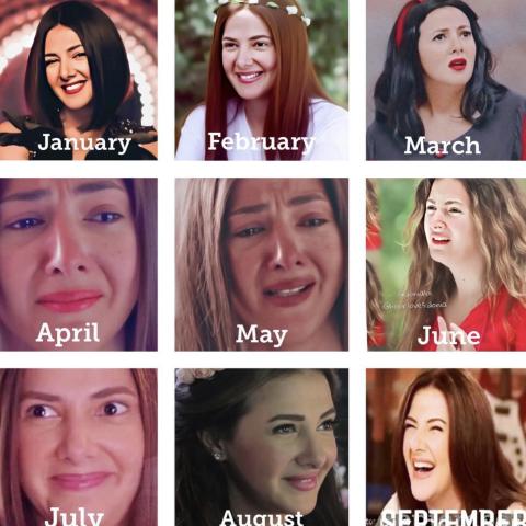 تحدي جديد.. المزاج حسب أشهر السنة، والنجوم يتفاعلون