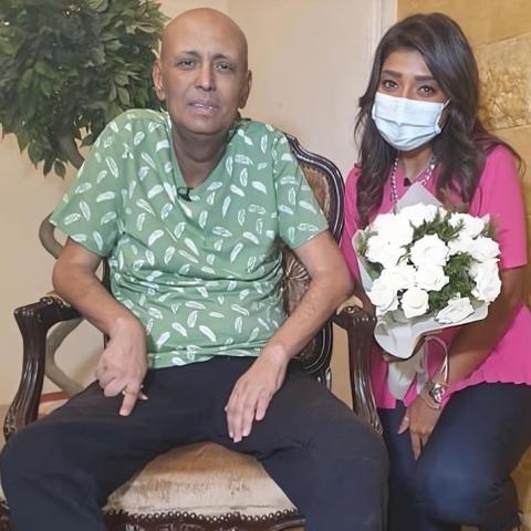 جمال يوسف في أول ظهور بعض المرض