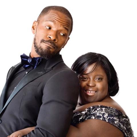 جيمي فوكس مع شقيقته ديوندرا ديكسون