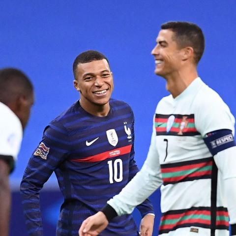 كيليان مبابي مع كريستيانو رونالدو