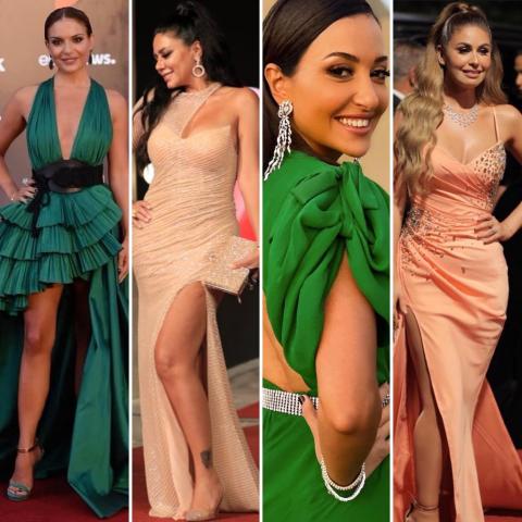 إطلالات النجوم على السجادة الحمراء في مهرجان الجونة السينمائي