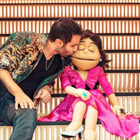 أحمد فهمي مع أبلة فاهيتا من كواليس الحلقة