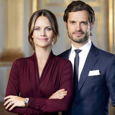 الأمير كارل فيليب مع زوجته صوفيا