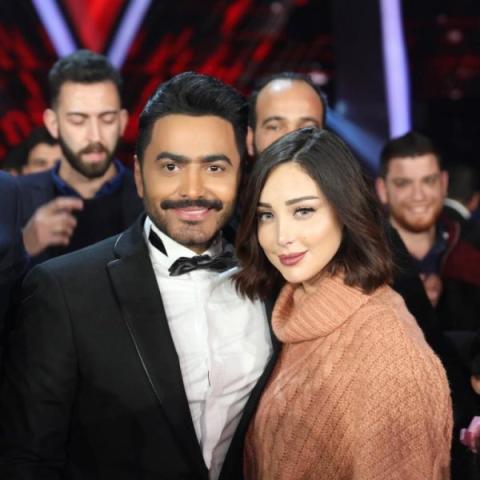 الصلح بين تامر حسني وبسمة بوسيل