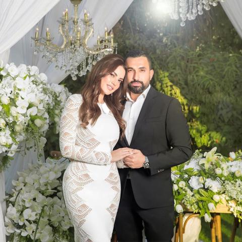 درة مع زوجها هاني سعد من عقد القران