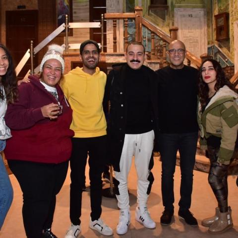 أبطال مسرحية اللوكاندة يحتفلون بعيد ميلاد دياب