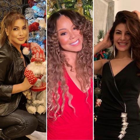 النجوم بصور من أجواء الكريسماس