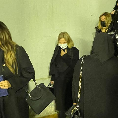 شيرين رضا بعزاء محمد الصغير