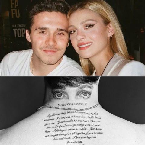 بروكلين بيكهام يكشف عن وشم &quot;رسالة الحب&quot; من نيكولا بيلتز