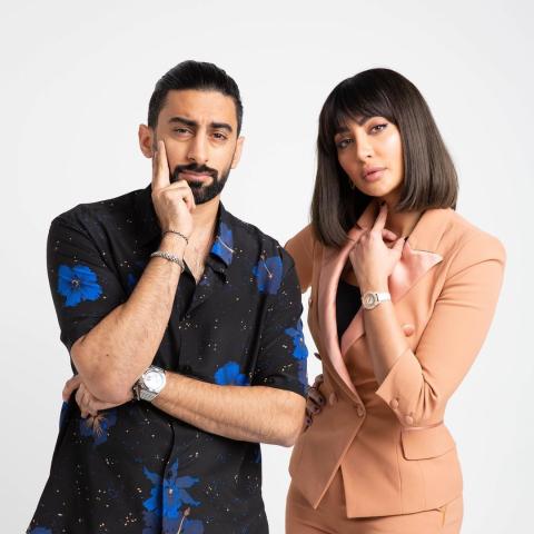 نور الغندور تغلب أنس بوخش خلال لقائها معه (انستغرام)