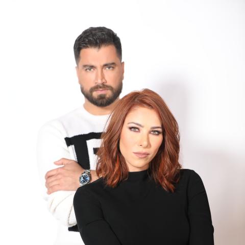 معتصم النهار ودانييلا رحمة-صورة من السوشيال ميديا