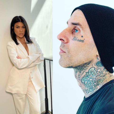 صورة كل من كورتني كارداشيان وترفيس باركر  من صفحاتهما على انستغرام