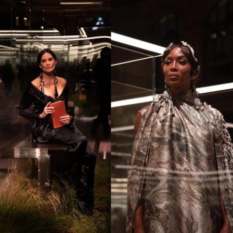 ديمي مور ونعومي كامبل - الصور من انستغرام @voguerunway