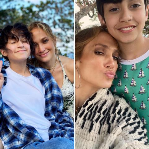 جنيفر لوبيز مع طفليها-صورة من &quot;تويتر&quot;