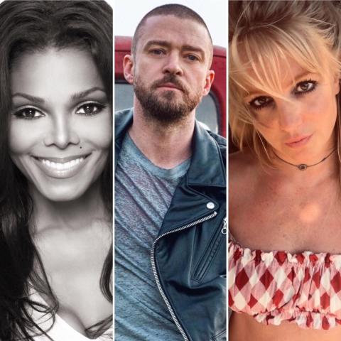 جاستن تيمبرليك وبريتني سبيرز وجانيت جاكسون