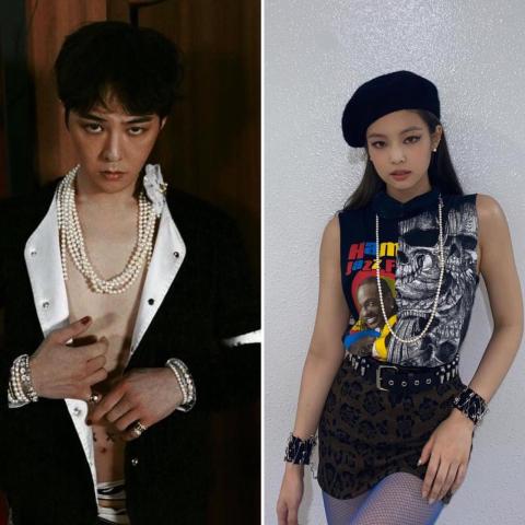 Jennie و G-Dragon -صورة معدلة من السوشيال ميديا