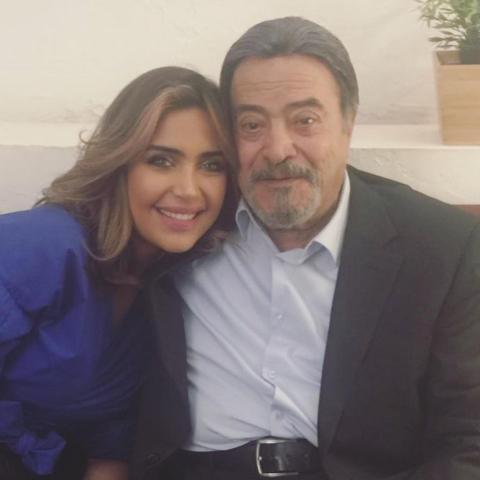 زينب مع والدها يوسف شعبان