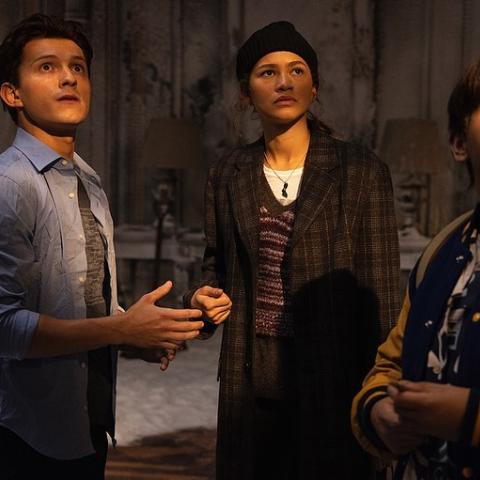 زندايا وتوم هولاند وجايكوب باتلون من فيلم &quot;سبايدرمان 3&quot;