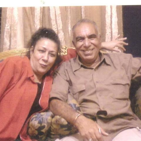 شيرين حسين مع زوجته الراحلة أحلام الجريتلي