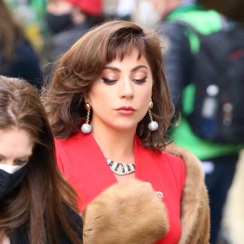 ليدي غاغا خلال تصوير House of Gucci - انستغرام @thehouseofgucci