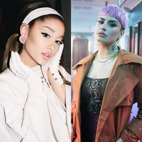 صور ديمي لوفاتو وأريانا غراندي من صفحاتهما على انستغرام