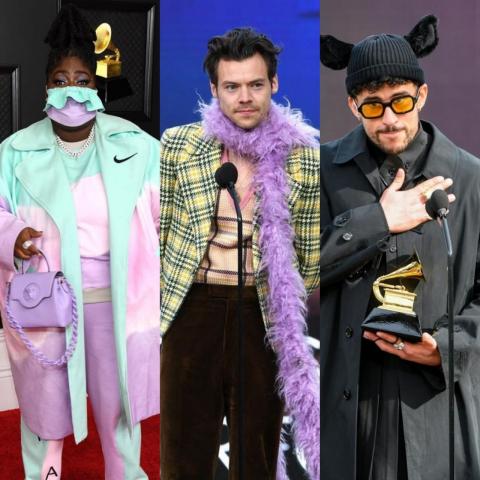 صور هاري ستايلز وباد باني والرابر شيكا من حفل الغرامي