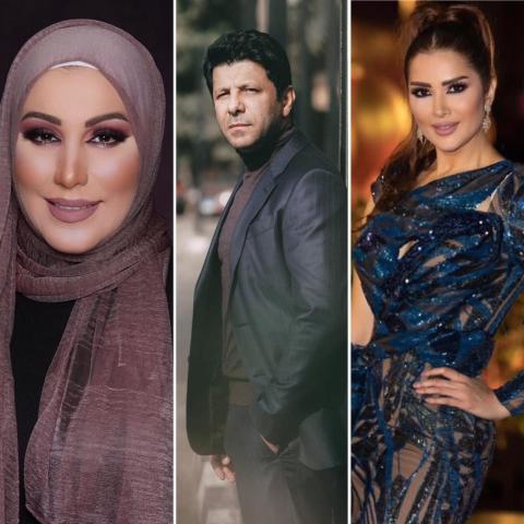 زين عوض ونداء شرارة وإياد نصار