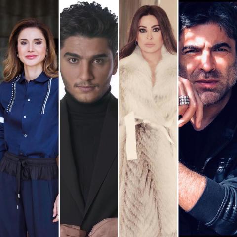 الملكة رانيا ووائل كفوري واليسا ومحمد عساف