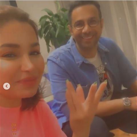 فايز السعيد ونهى نبيل-صورة معدلة من السوشيال ميديا