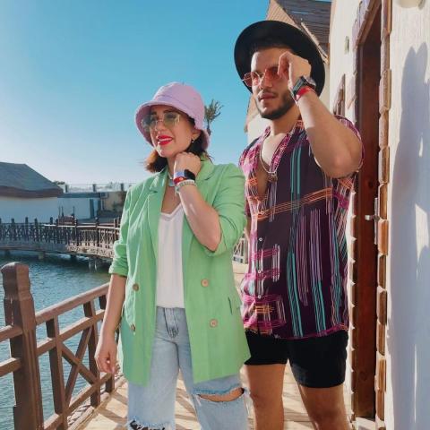 أسماء شريف منير وأنتيكا -صورة من انستغرام