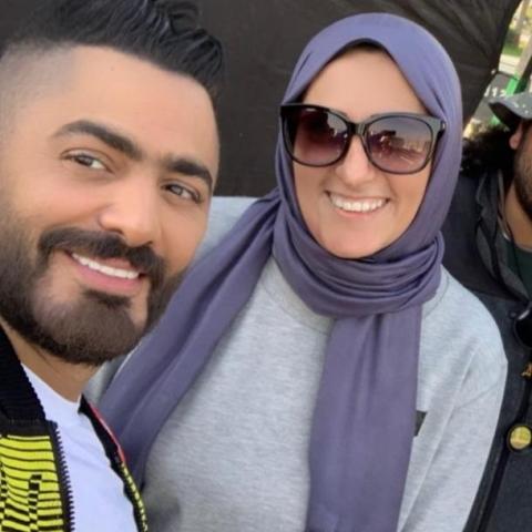 سارة وفيق مع تامر حسني