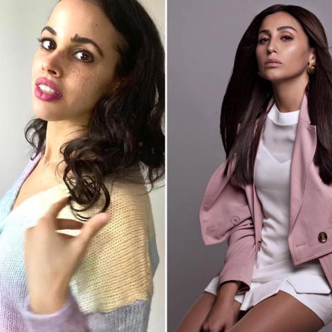 دينا الشربيني وجنى عمرو دياب-صورة معدلة من السوشيال ميديا