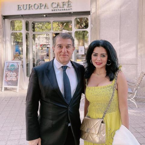 حصري: تفاصيل لقاء رانيا يوسف وجوان لابورتا في برشلونة