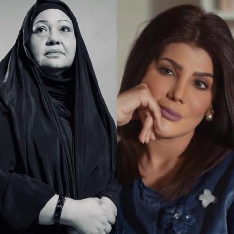 انتصار الشراح والهام الفضالة - صورة معدلة من السوشيال ميديا