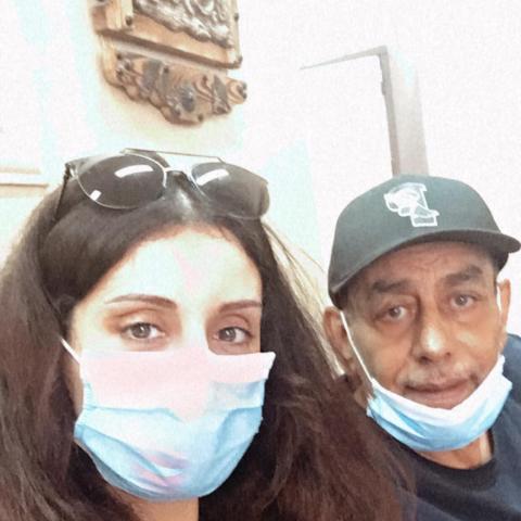 أحمد بدير وابنته سارة