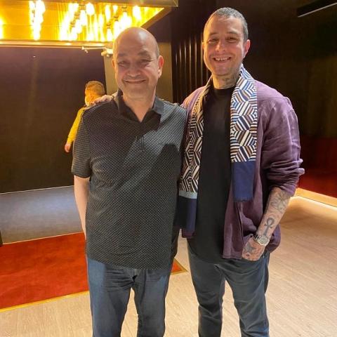 أحمد الفيشاوي وعمرو أديب