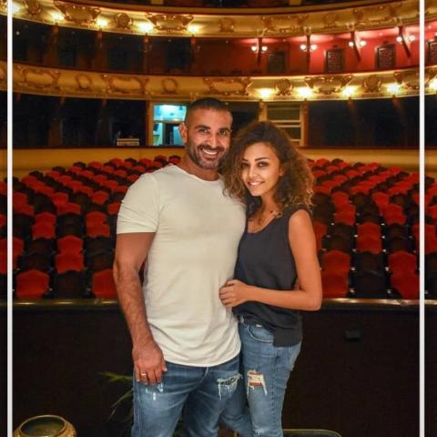 أحمد سعد وخطيبته علياء بسيوني