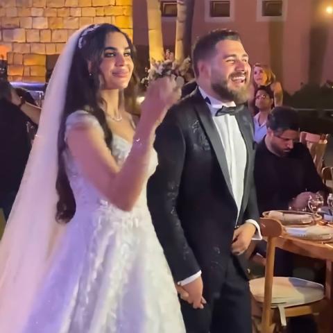 محمد المجذوب وعروسه رشا الزين