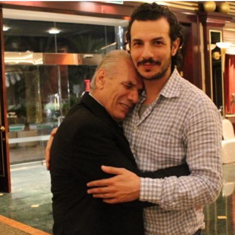 صورة لباسل خياط ووالده من إنستقرام