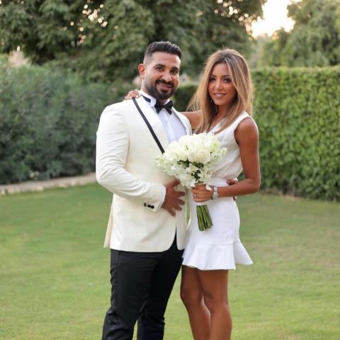 أحمد سعد وعلياء بسيوني من عقد قرانهما