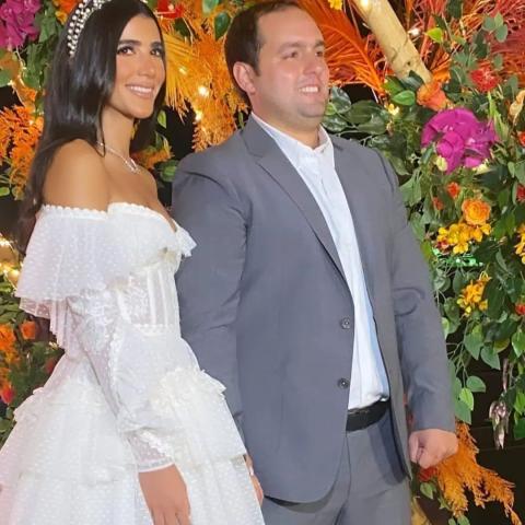 ريم سامي وخطيبها - صورة من السوشيال ميديا