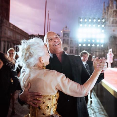 هيلين ميرين وفين ديزل- انستغرام @helenmirren