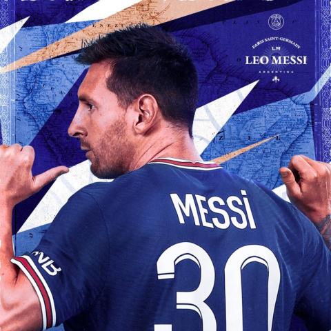 نادي باريس سان جيرمان الفرنسي رسميًا تعاقده مع ليونيل ميسي