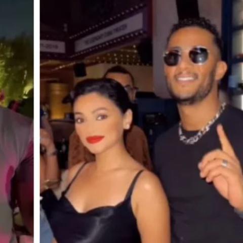 بلقيس وشوق الهادي ومحمد رمضان - صورة معدلة من السوشيال ميديا