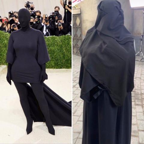 كيم كارداشيان وشكران مرتجى - صورة معدلة من السوشيال ميديا