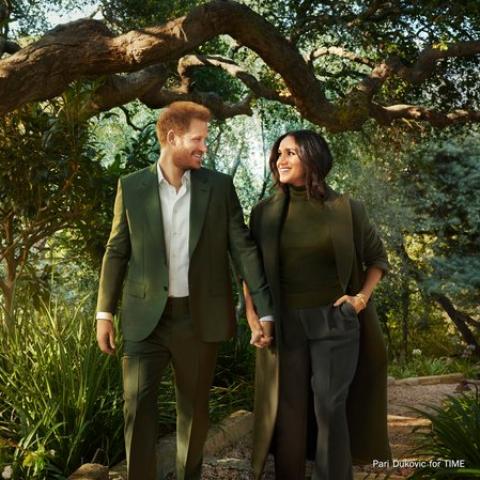 الأمير هاري وزوجته ميغان ماركل - صورة من تويتر @TIME