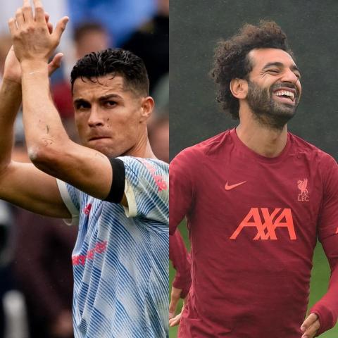 محمد صلاح وكريستيانو رونالدو الصور من انستغرام اللاعبين