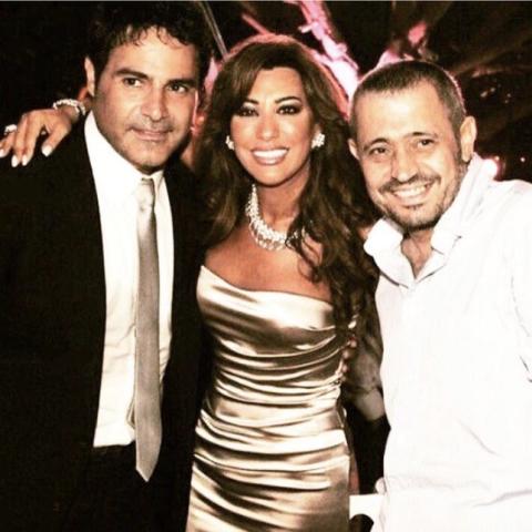 نجوى كرم تتوسط جورج وسوف وعاصي الحلاني