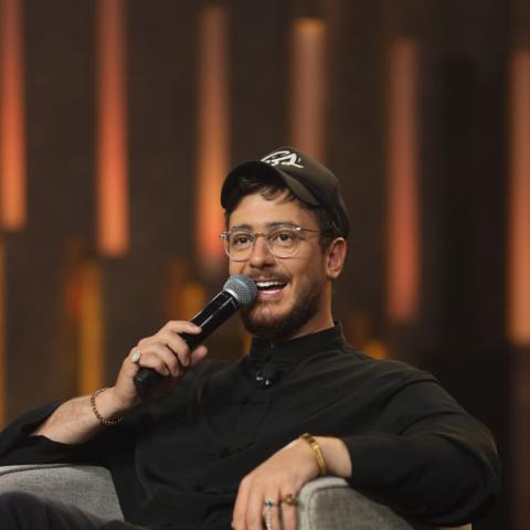 سعد لمجرد - صورة من كواليس برنامج سهرانين