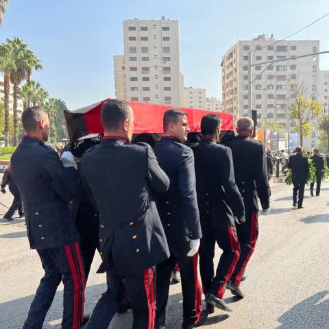 تشييع جثمان الراحل صباح فخري